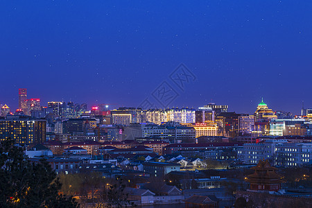 远景夜景东边的夜景京城背景