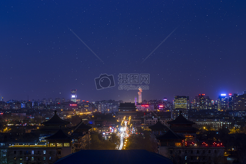 北边的夜景京城图片