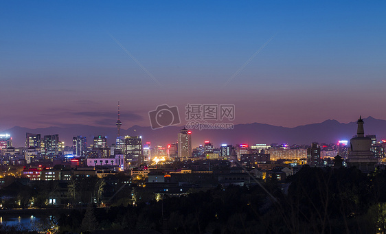 西边夜景的京城图片