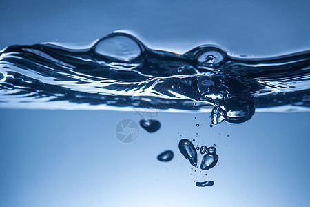 蓝色水波素材水 水滴背景