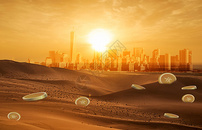 沙漠中的财富城市图片