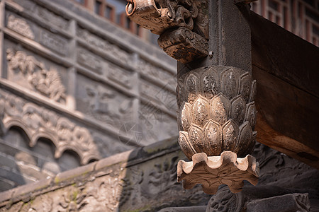 雕花古建筑背景