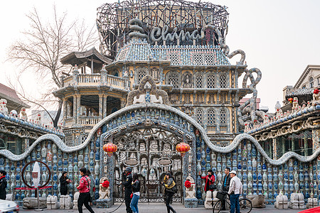 上海特色建筑天津瓷房子拍摄背景