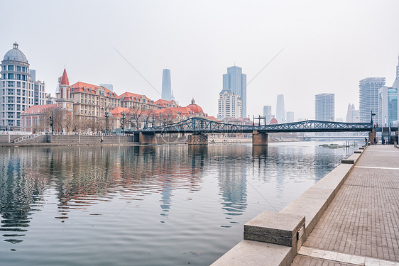 天津海河沿岸风景图片