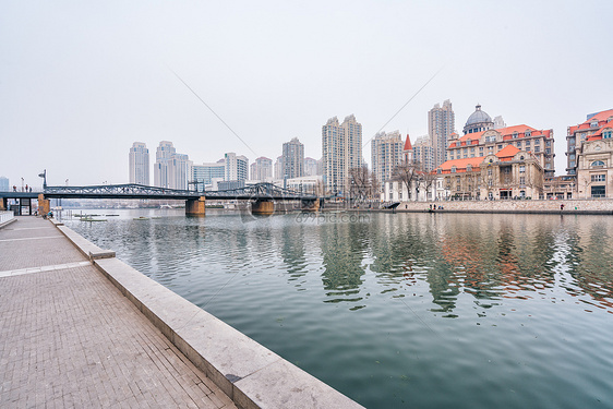 天津海河沿岸风景图片