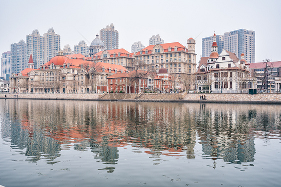 天津海河沿岸风景图片