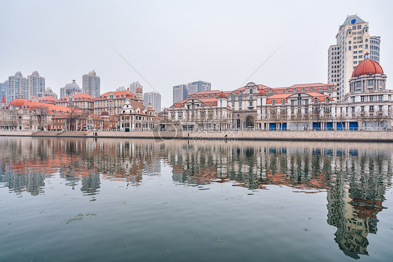 天津海河沿岸风景图片