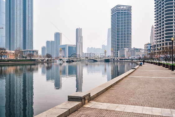 天津海河沿岸风景图片