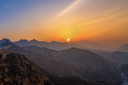 河南风光河南郭亮村日出背景