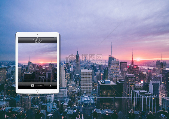 IPAD界面高楼背景图片