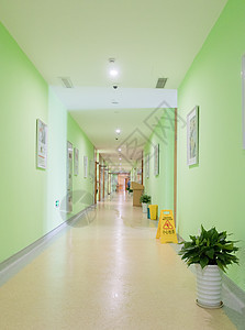 空无一人的医院走廊图片