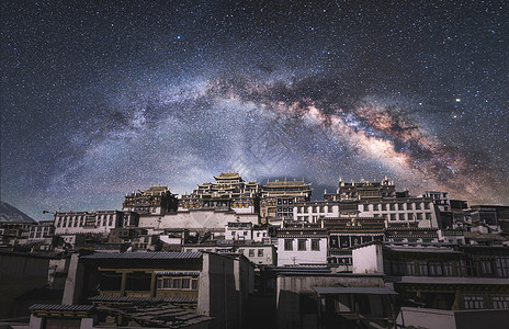 云南天暗夜星空背景