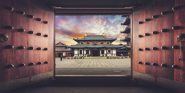 古典建筑中国戏台高清图片
