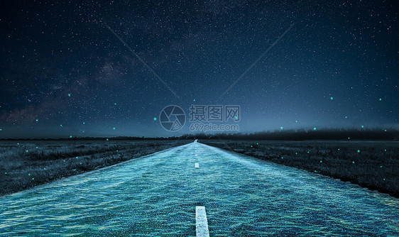 在星河上的盘山公路图片