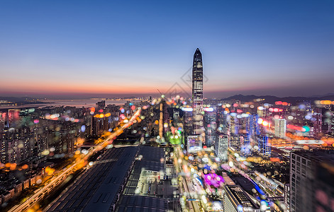 平安大厦夜景亦真亦幻的深圳夜景背景