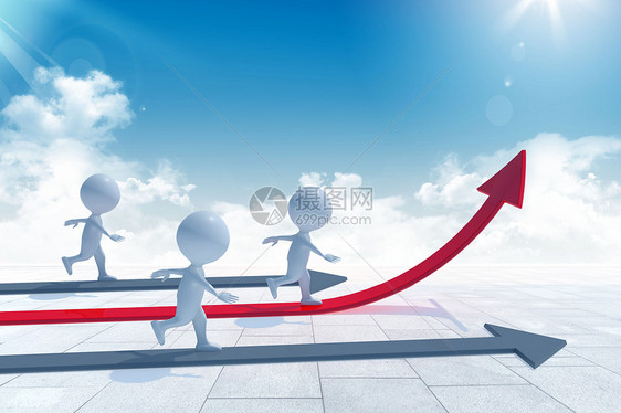 3d小人不惧风险奋发向上