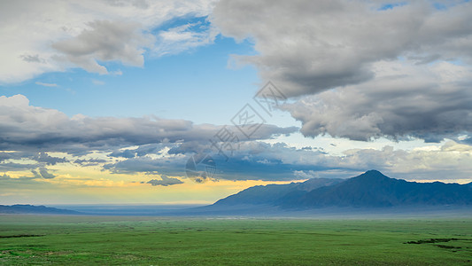 新疆风光天地相融背景