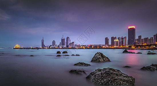 青岛风景栈桥湾畔背景