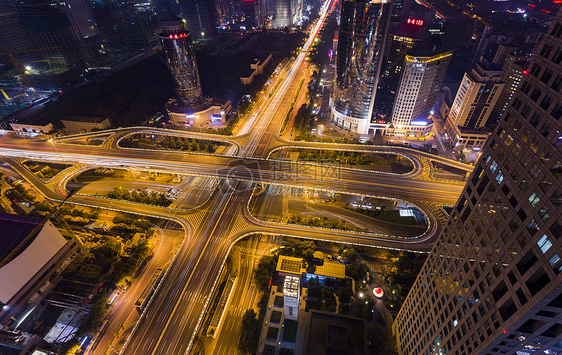 北京繁华都市夜景CBD国贸桥夜景图片