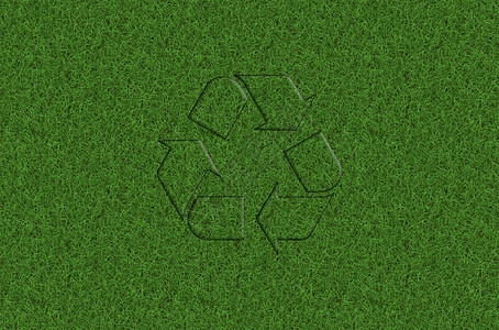 绿色青草环保标志背景图片