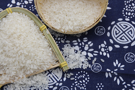 大米 白大米 圆粒米背景图片