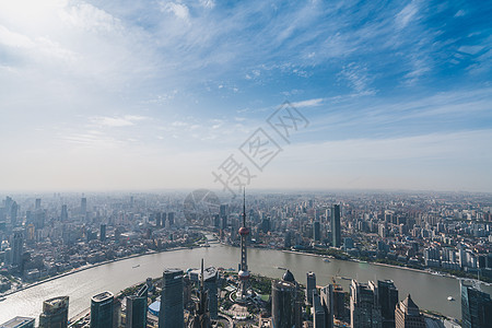 上海航拍俯视城市风景背景