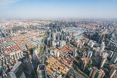 建筑剪影俯视城市风景背景