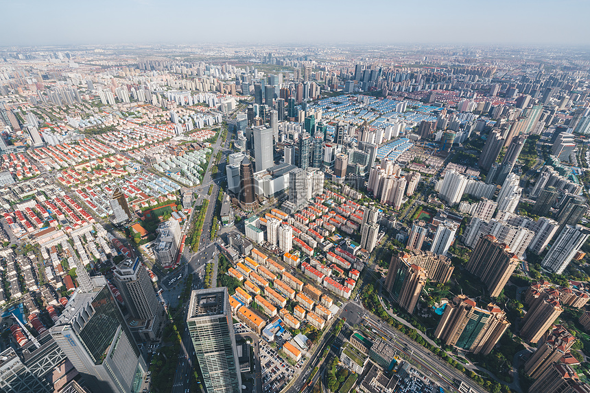 俯视城市风景图片