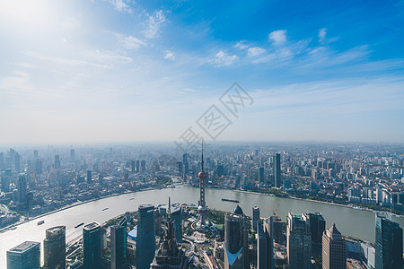 海洋主题酒店俯视城市风景背景