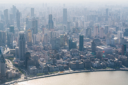 上海航拍俯视城市风景背景