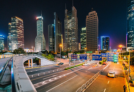 陆家嘴城市夜景图片