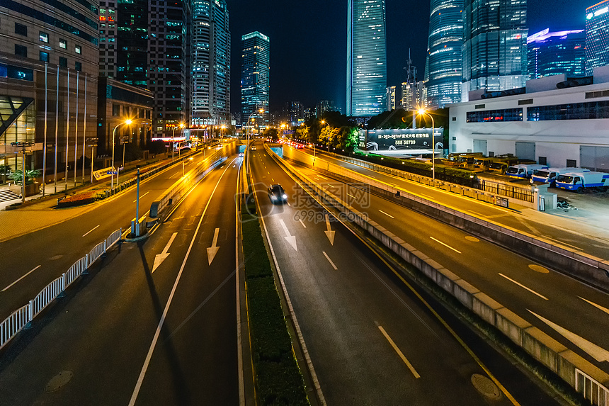 陆家嘴城市夜景图片