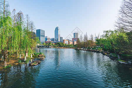 河道景观宁波水街拍摄背景