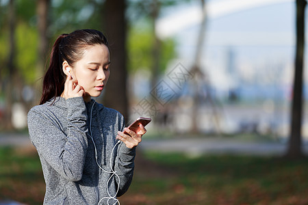 健身元素美女户外运动背景