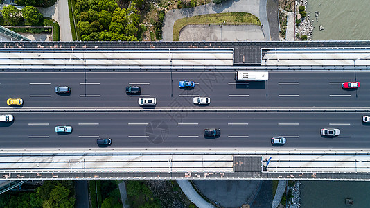 航拍城市航拍立交桥交通背景