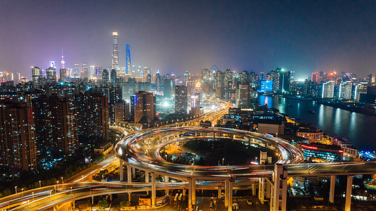 上海浦江夜景现代都市城市夜景背景