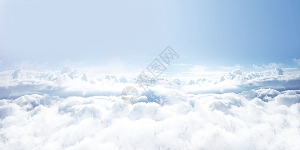 蓝天天空中山与云海空旷背景图片