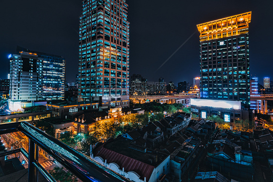 城市车流夜景图片