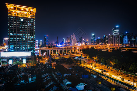 城市车流夜景图片