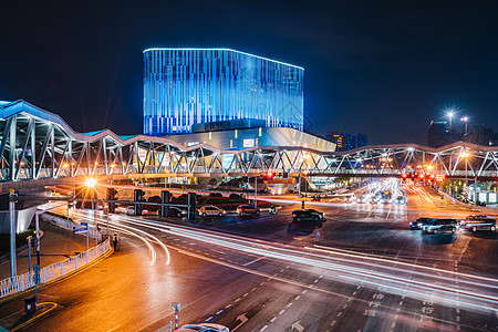 城市车流夜景图片