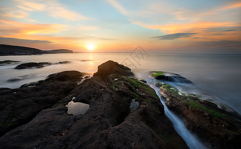 海雾海景风光背景