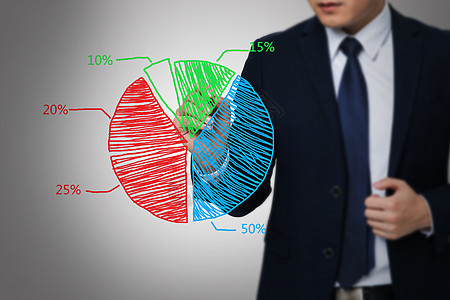 卡通领带商务统计图设计图片