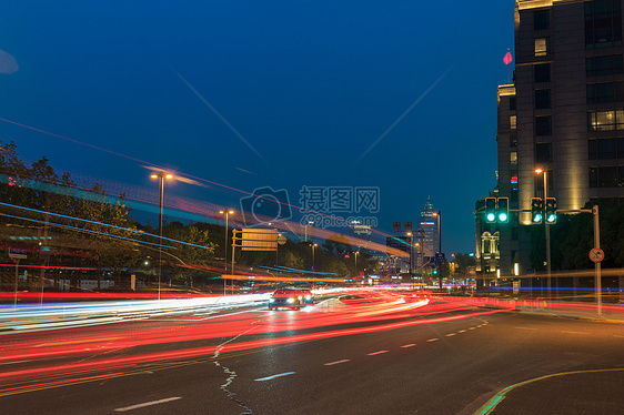 城市夜景车流图片