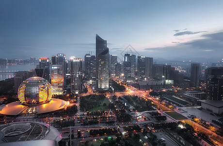 钱江新城夜景杭州高清图片