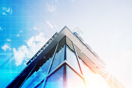 城市科技高楼大厦的一角图片素材