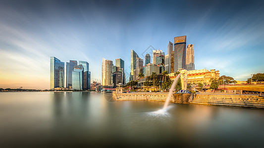 新加坡摩天轮滨海湾背景