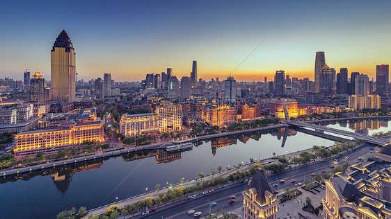 天津五大院夜景图片