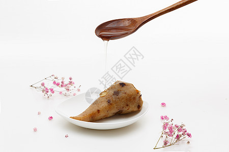 蜂蜜背景图端午节美食粽子背景