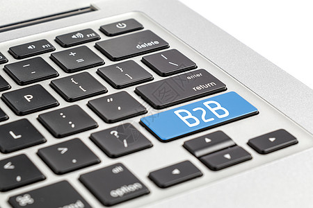 电脑键盘上特写的b2b图片