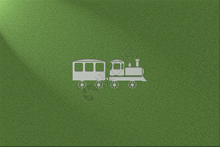 绿色环保健康草地背景火车图片
